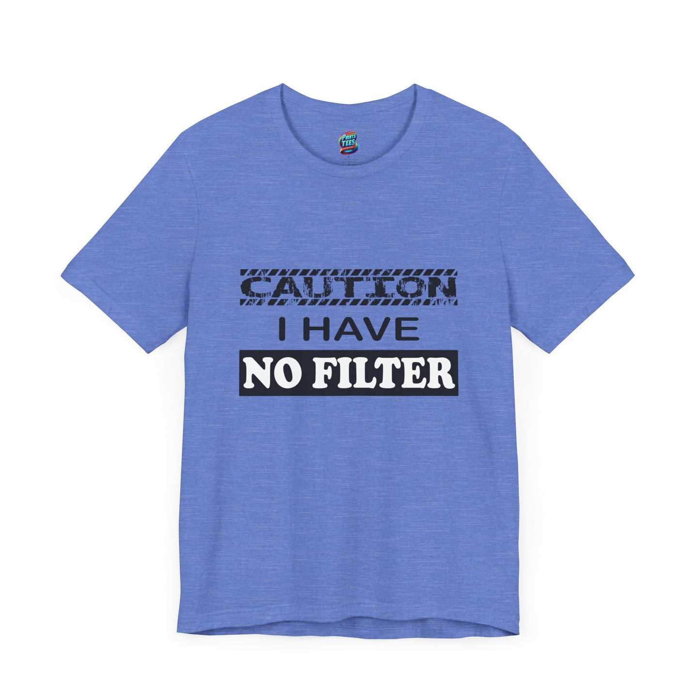Caution-No Filter-Jersey Knit T-Shirt