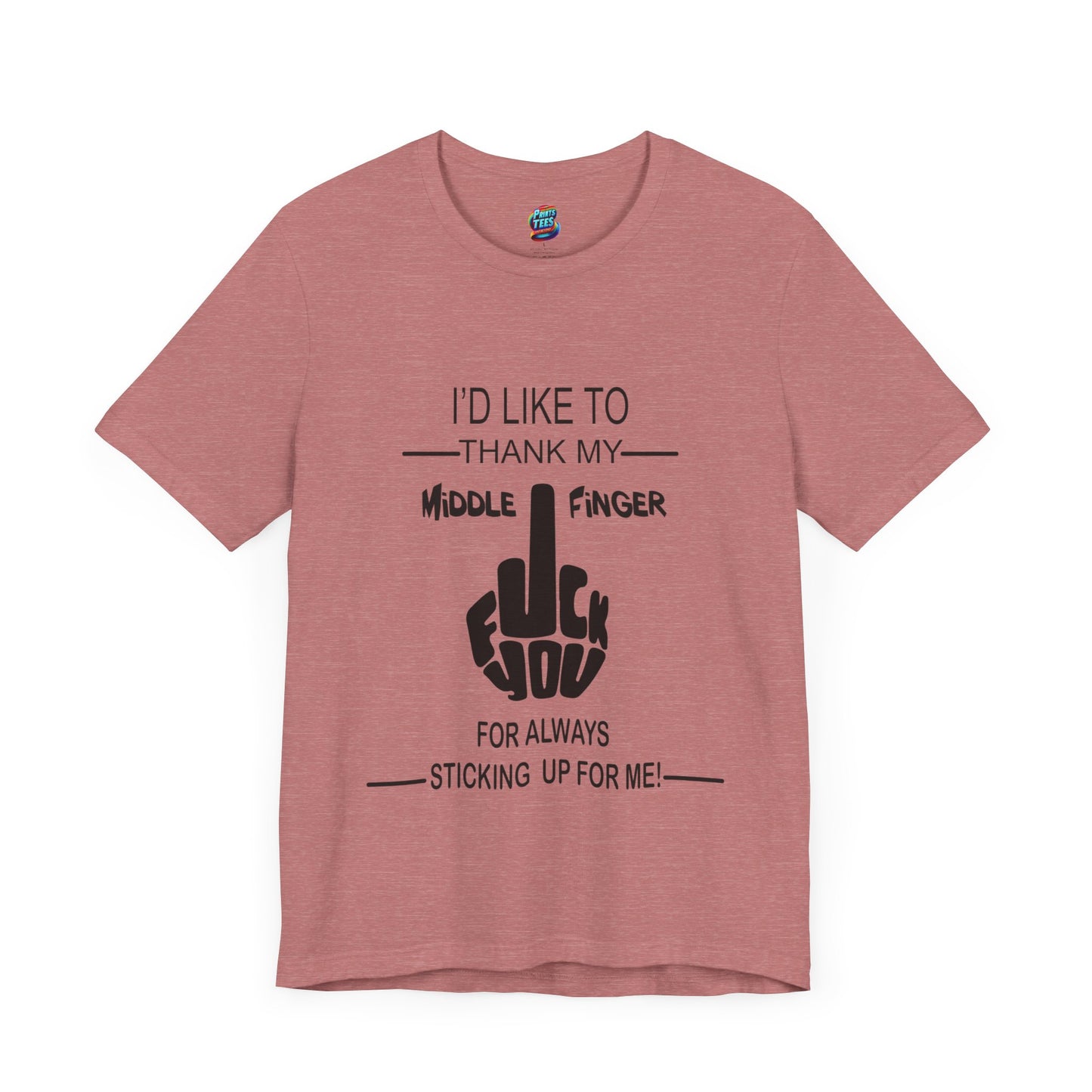 Fu(k You-Middle Finger-Jersey Knit T-Shirt