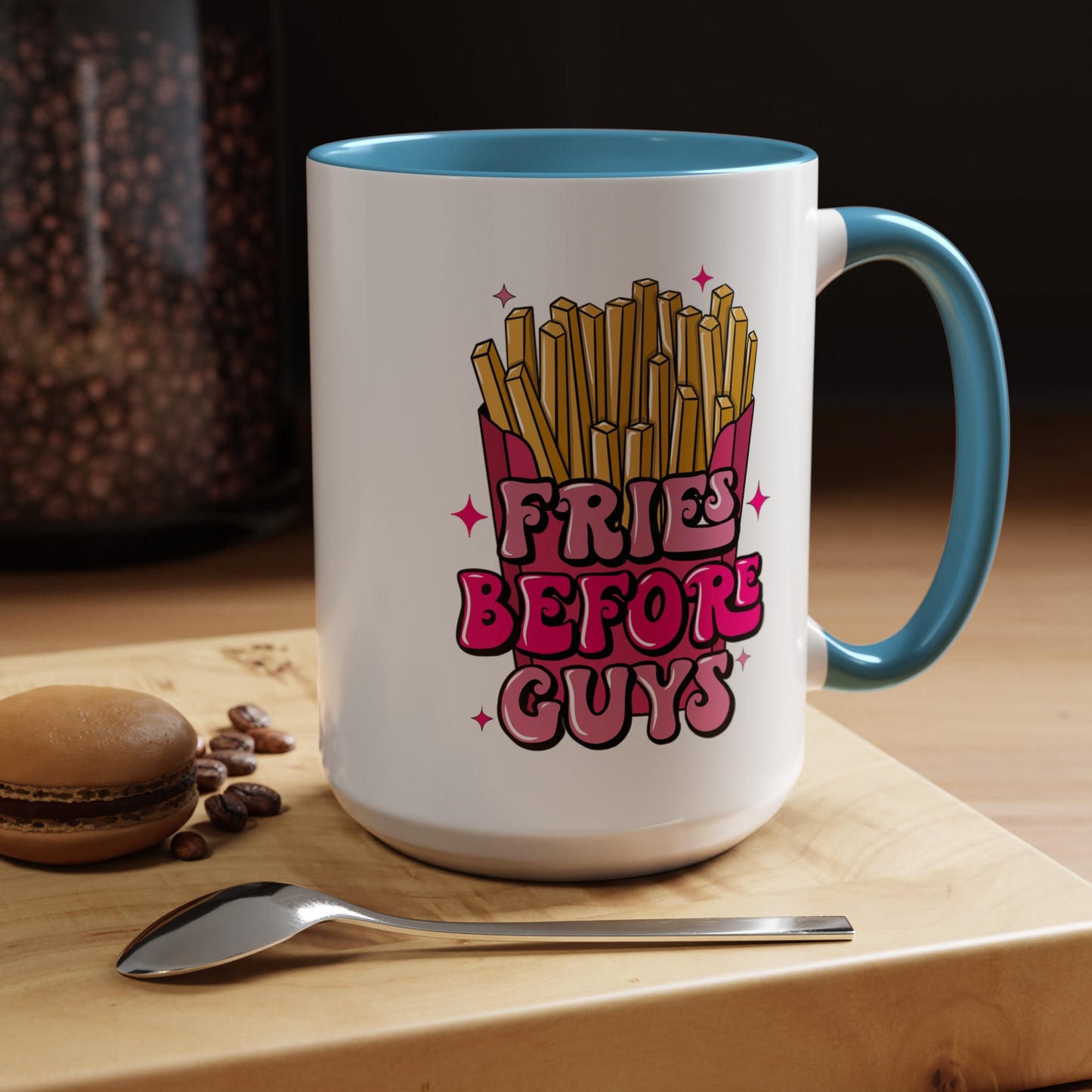 Fries Before Guys-Accent Coffee Mug (11, 15oz)