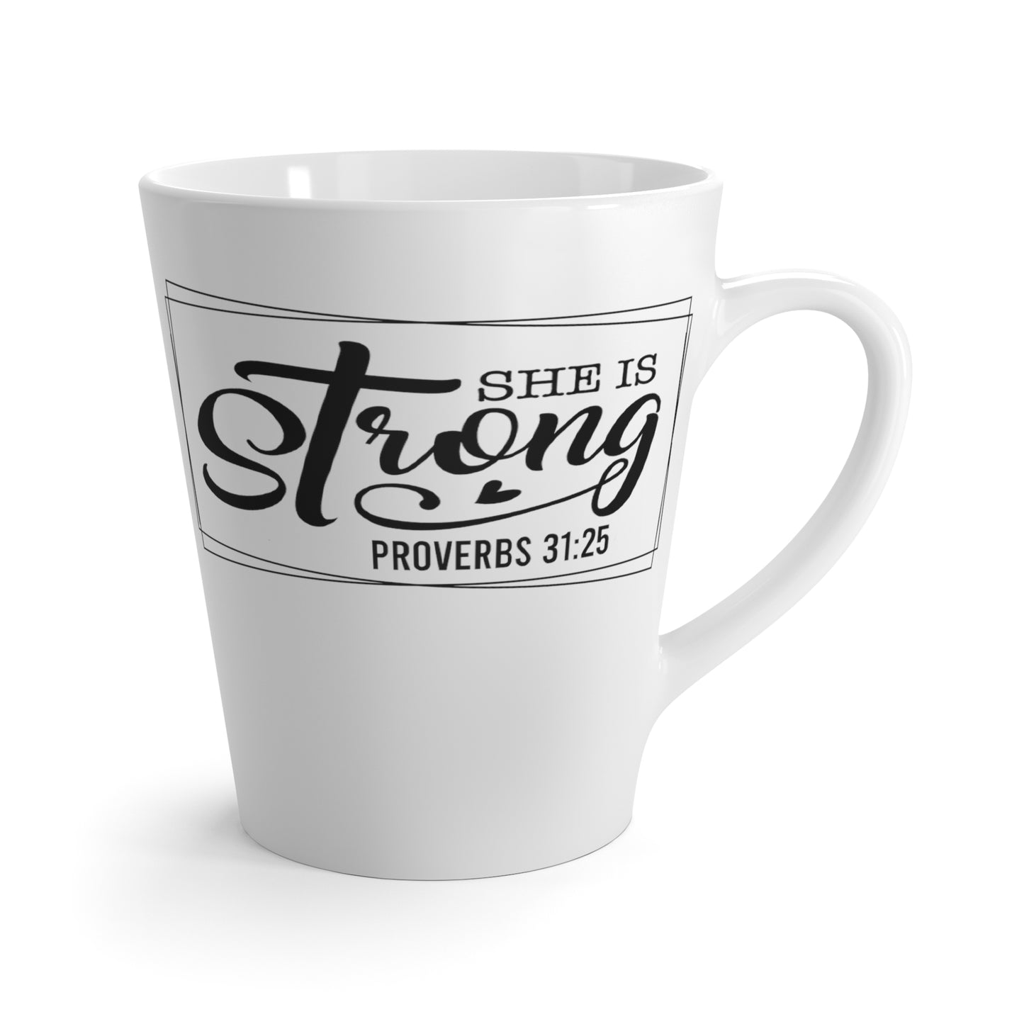 She is Strong-Latte Mug, 12oz