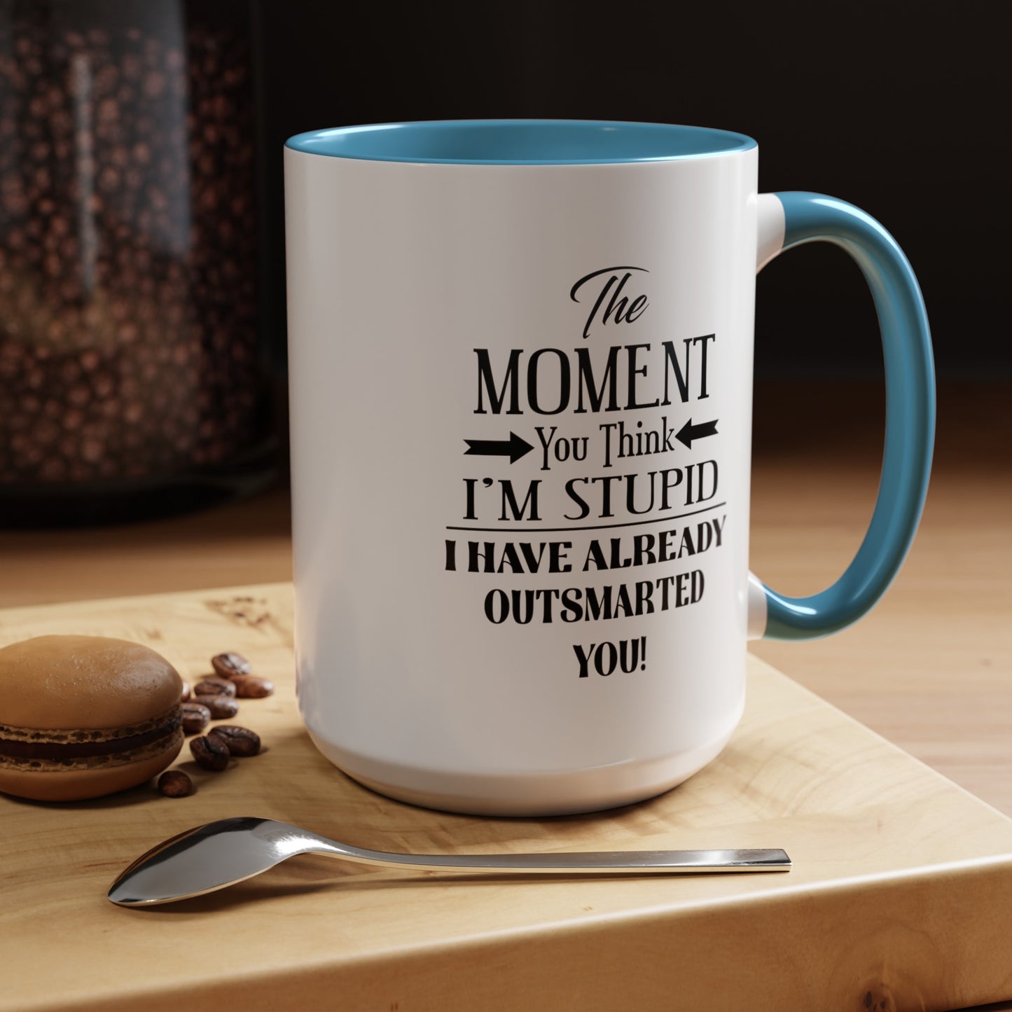 Outsmarted-Accent Coffee Mug (11, 15oz)