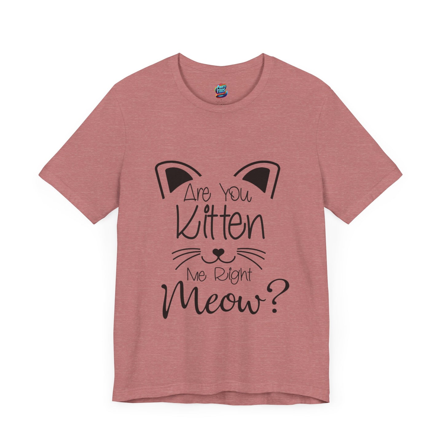 Are You Kitten Me Black-Jersey Knit T-Shirt