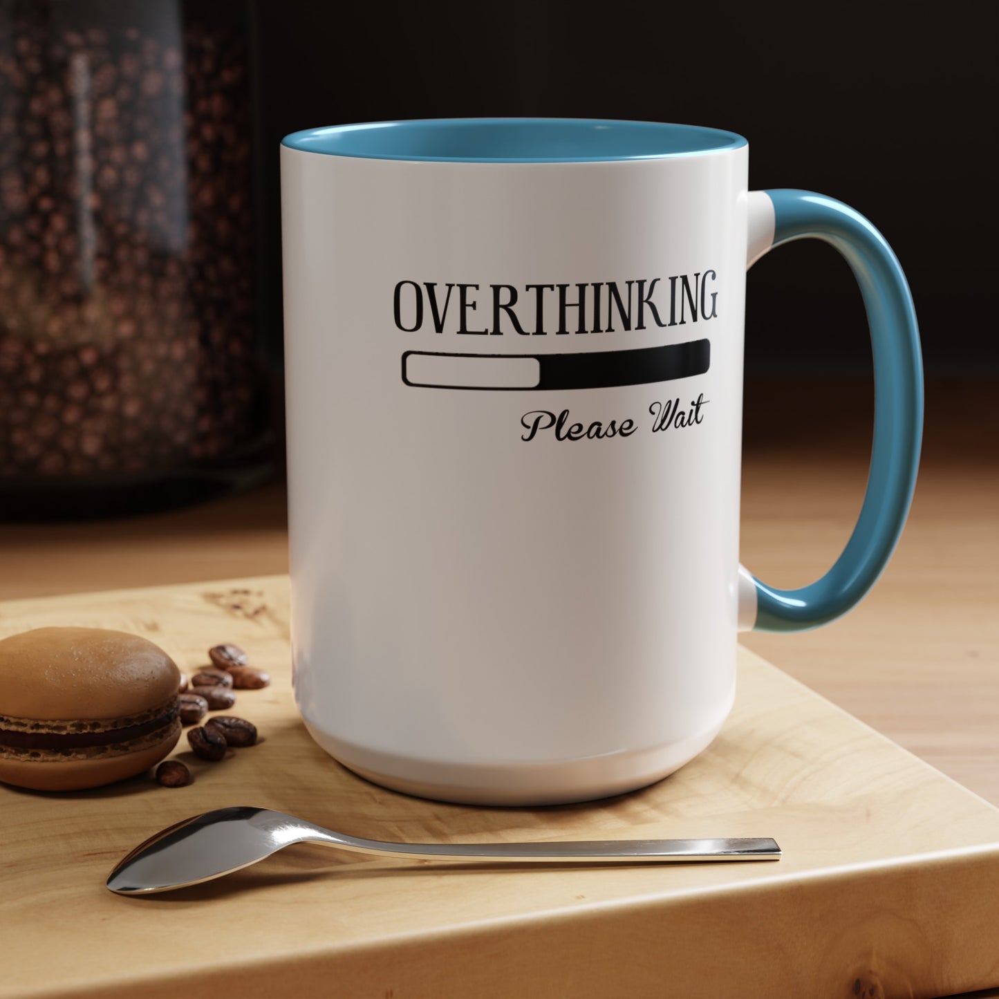 Overthinking-Accent Coffee Mug (11, 15oz)