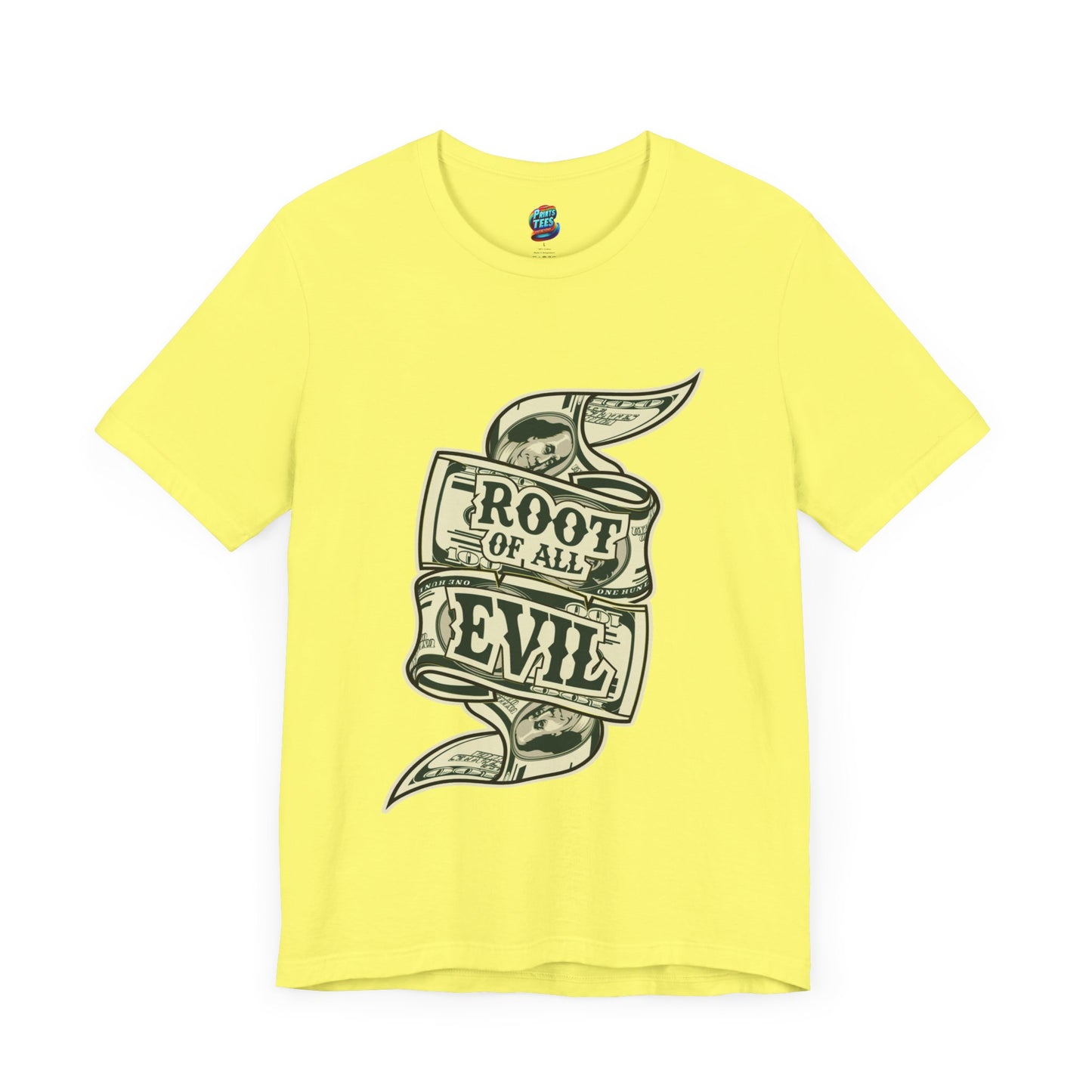Root of Evil-Money-Jersey Knit T-Shirt