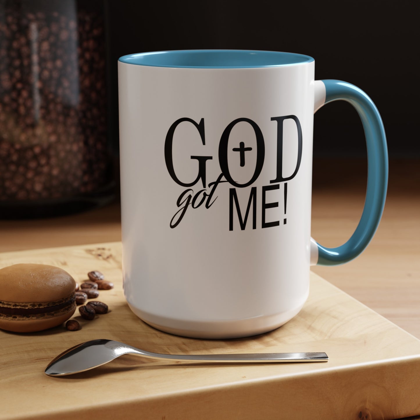 God Got Me-Accent Coffee Mug (11, 15oz)