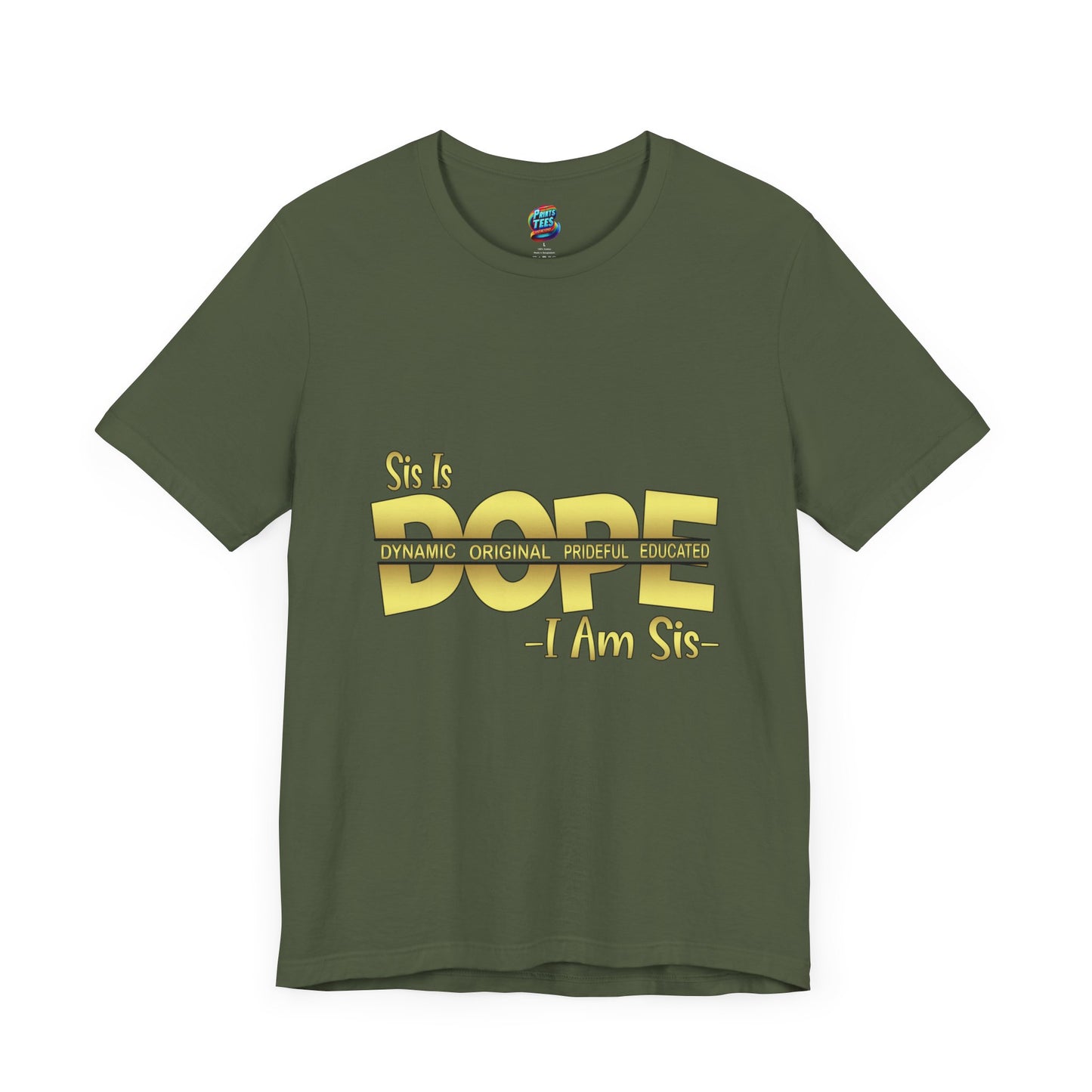 Sis Is Dope-Gold-Jersey Knit T-Shirt