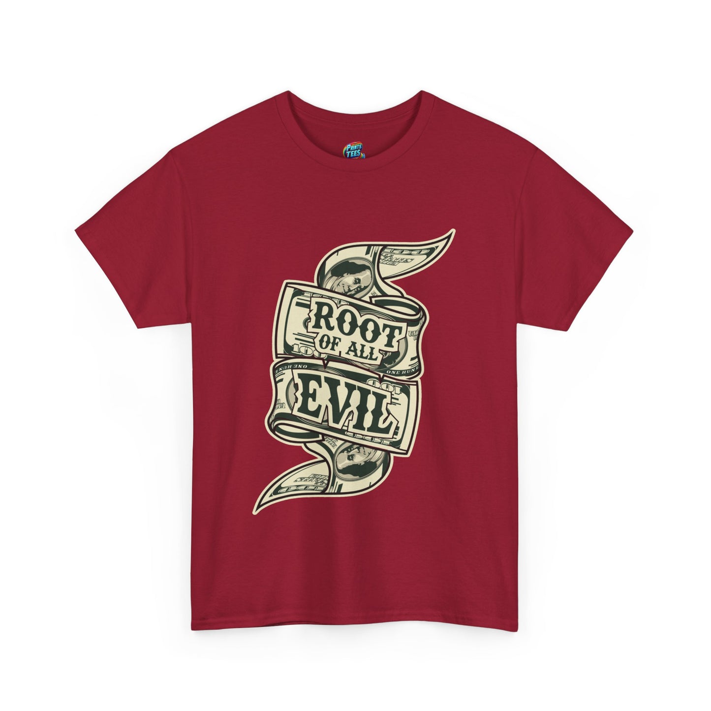 Root of Evil-Money-Heavy Cotton Classic Tee