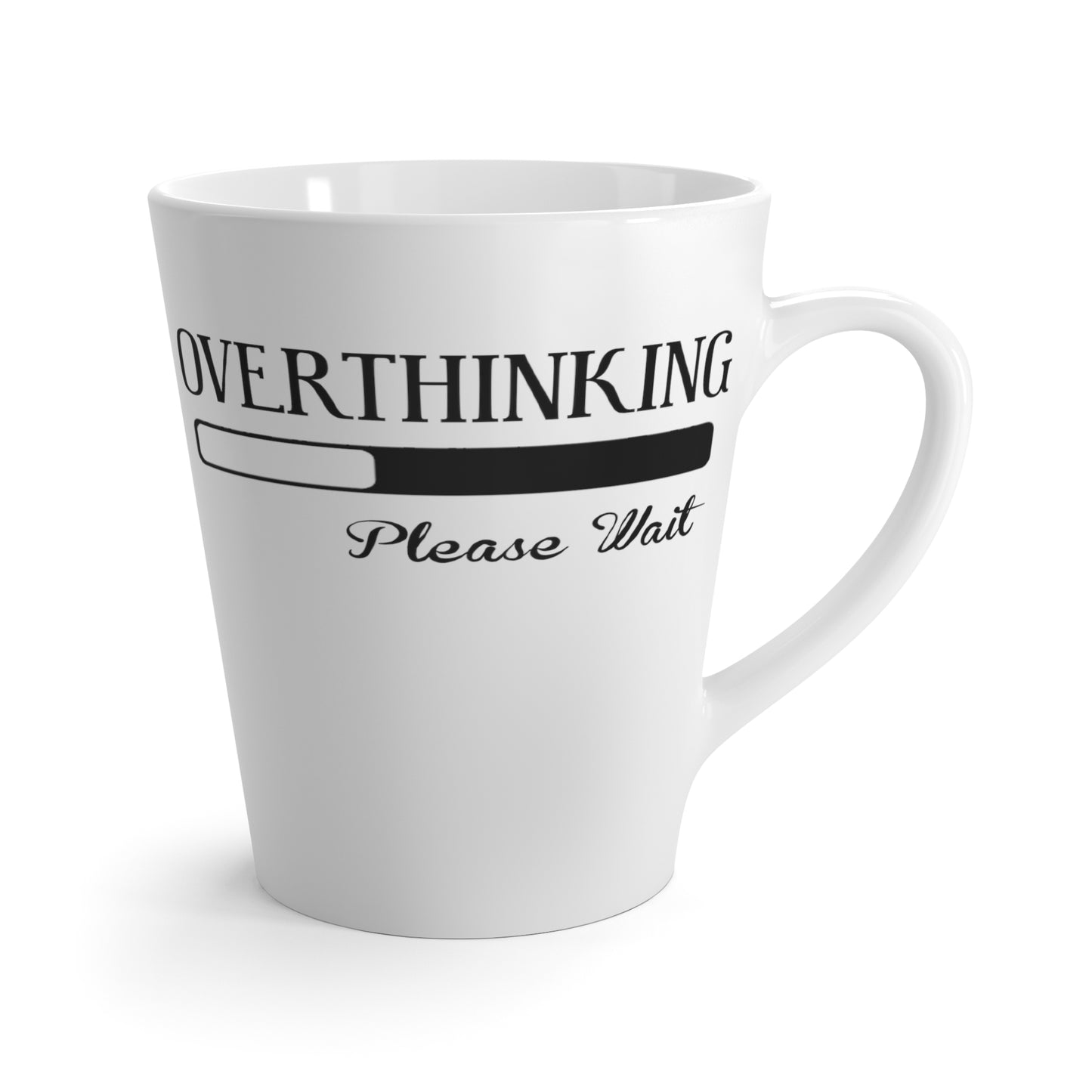Overthinking-Latte Mug, 12oz