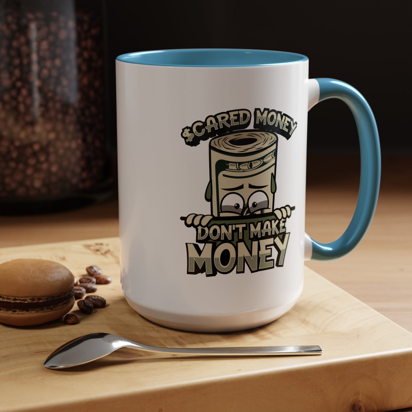 Scared Money-Accent Coffee Mug (11, 15oz)