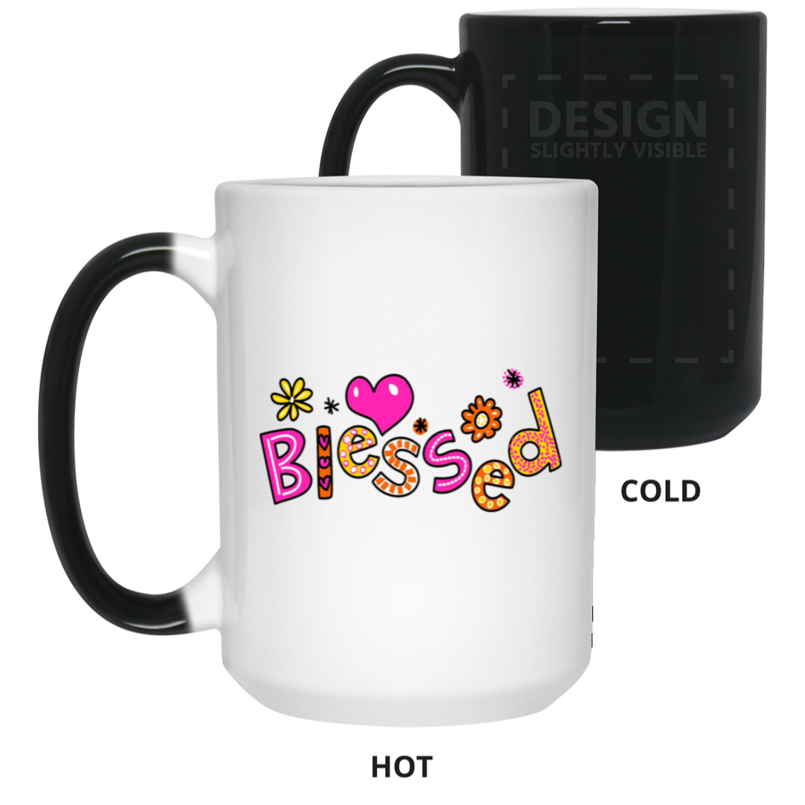 Blessed Flowers-15oz Color Changing Mug