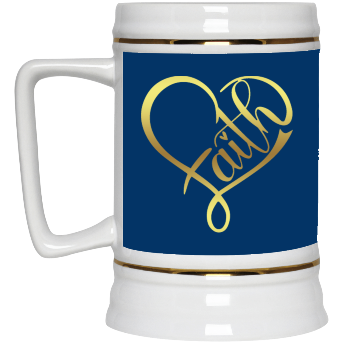 Faith Heart-Beer Stein 22oz.