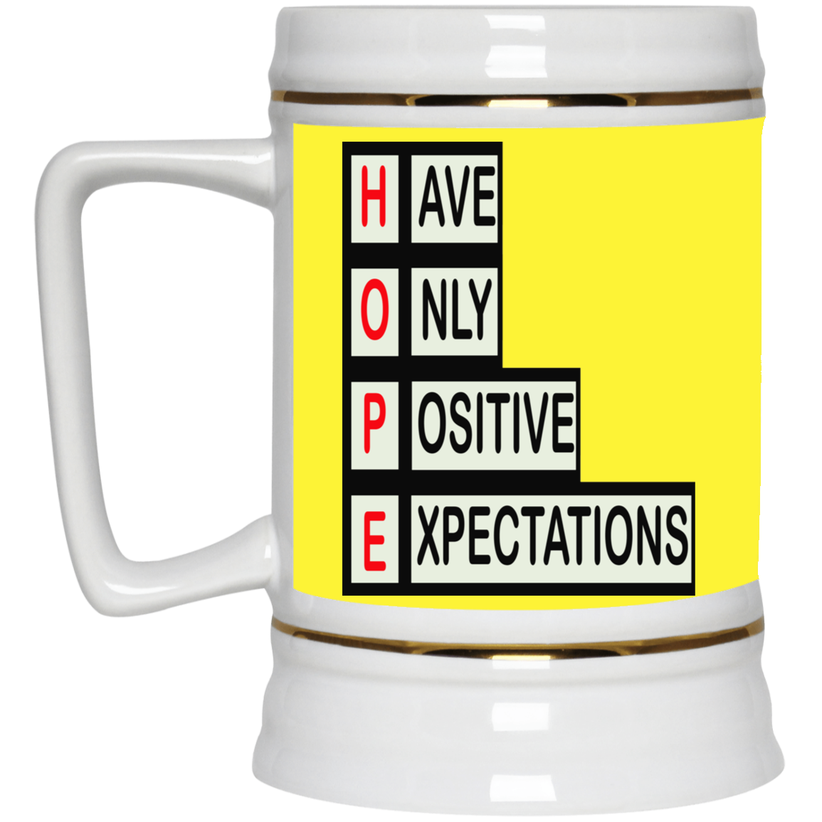 Hope Blocks-Beer Stein 22oz.