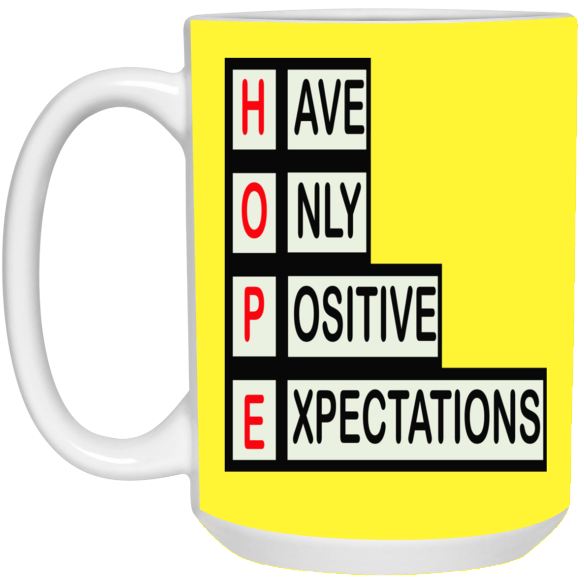 Hope Blocks-15oz White Mug