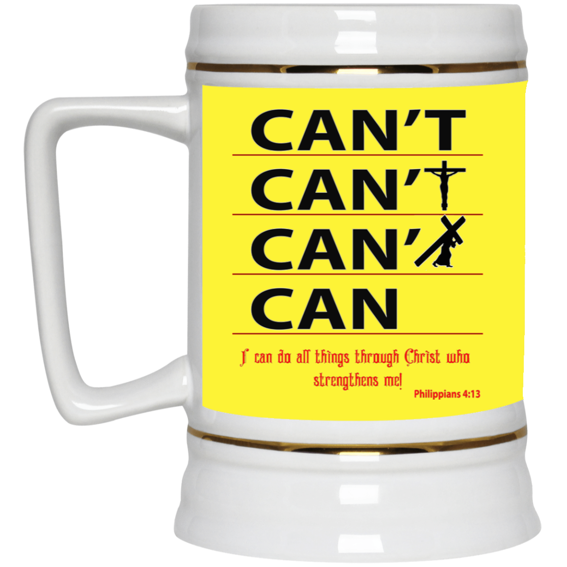 Through Christ-Beer Stein 22oz.