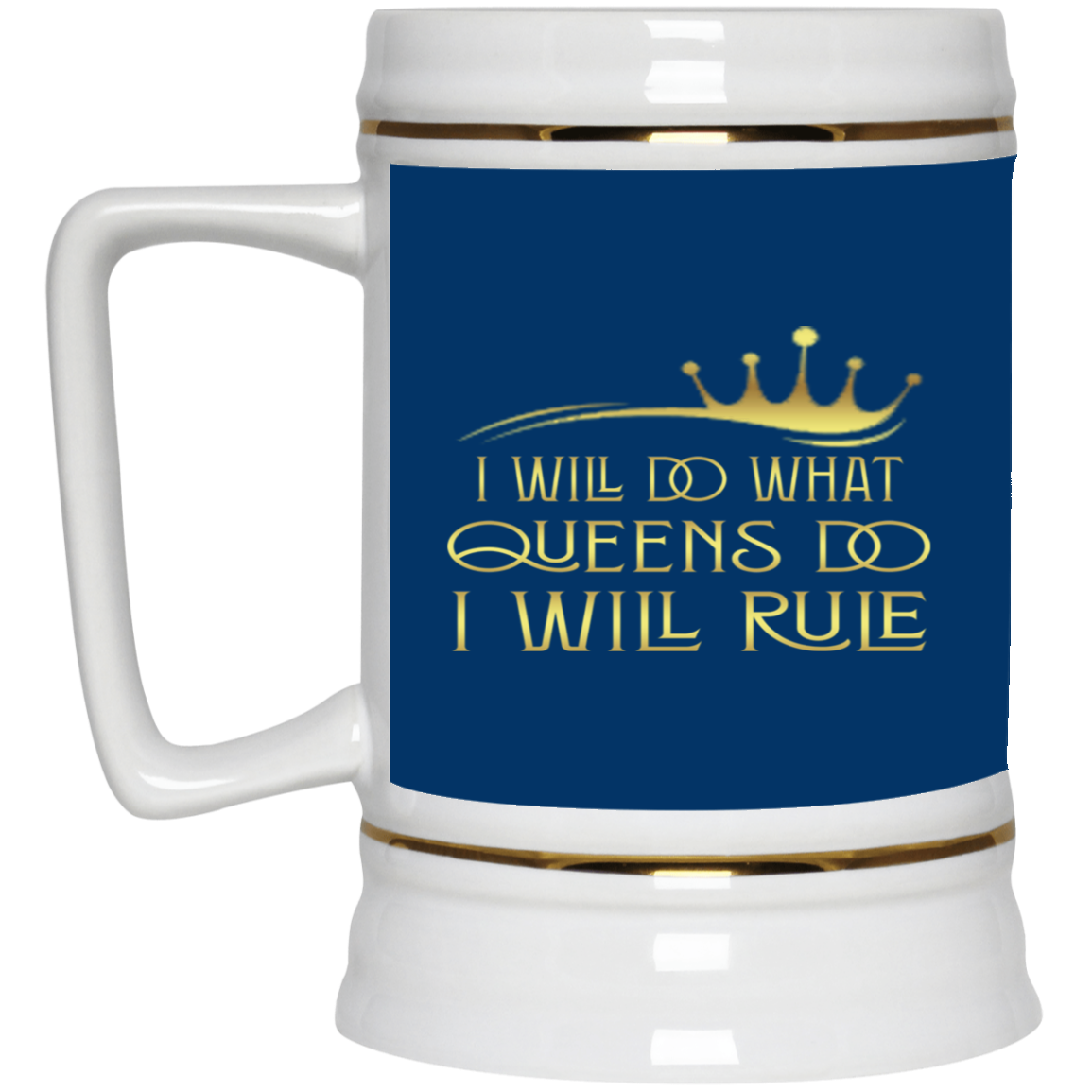 Queens Rule-Beer Stein 22oz.