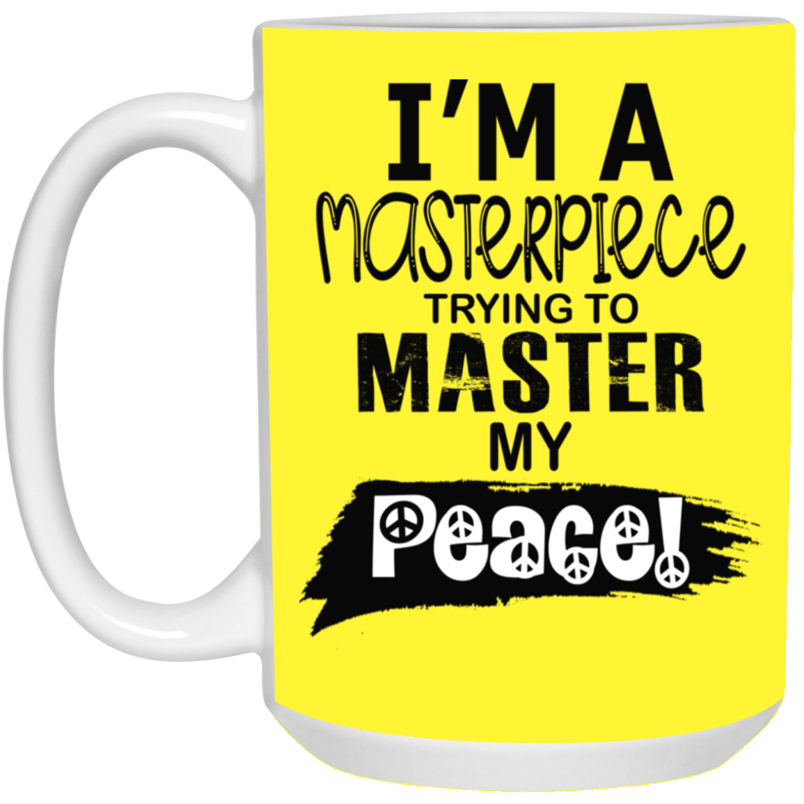 Master Peace-Black-15oz White Mug