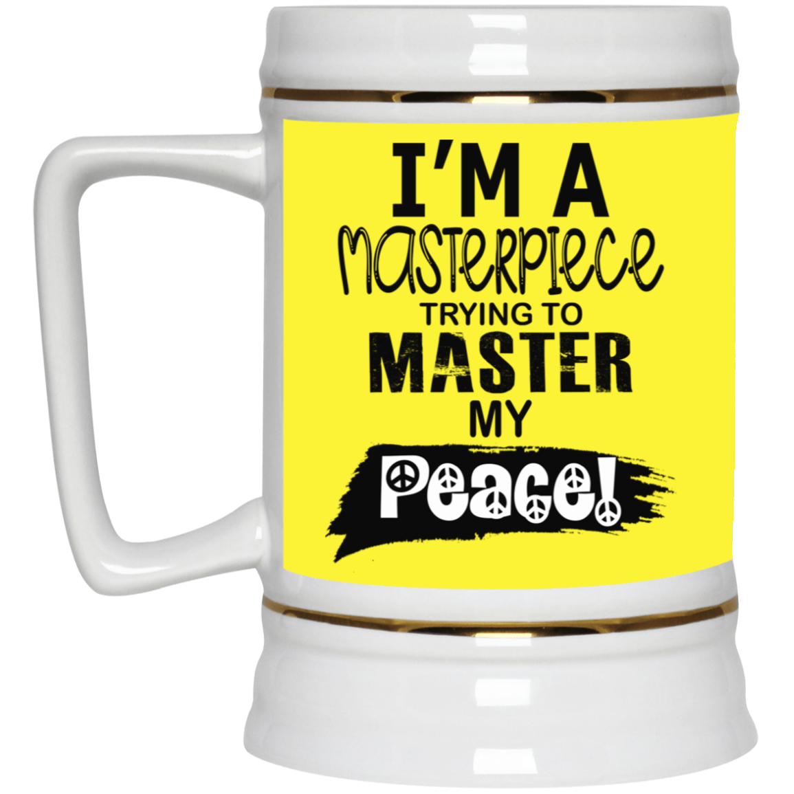 Master Peace-Black-Beer Stein 22oz.