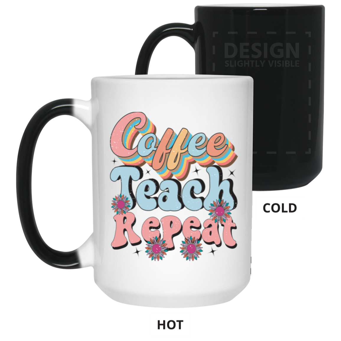 Coffee-Teach-Repeat-15oz Color Changing Mug