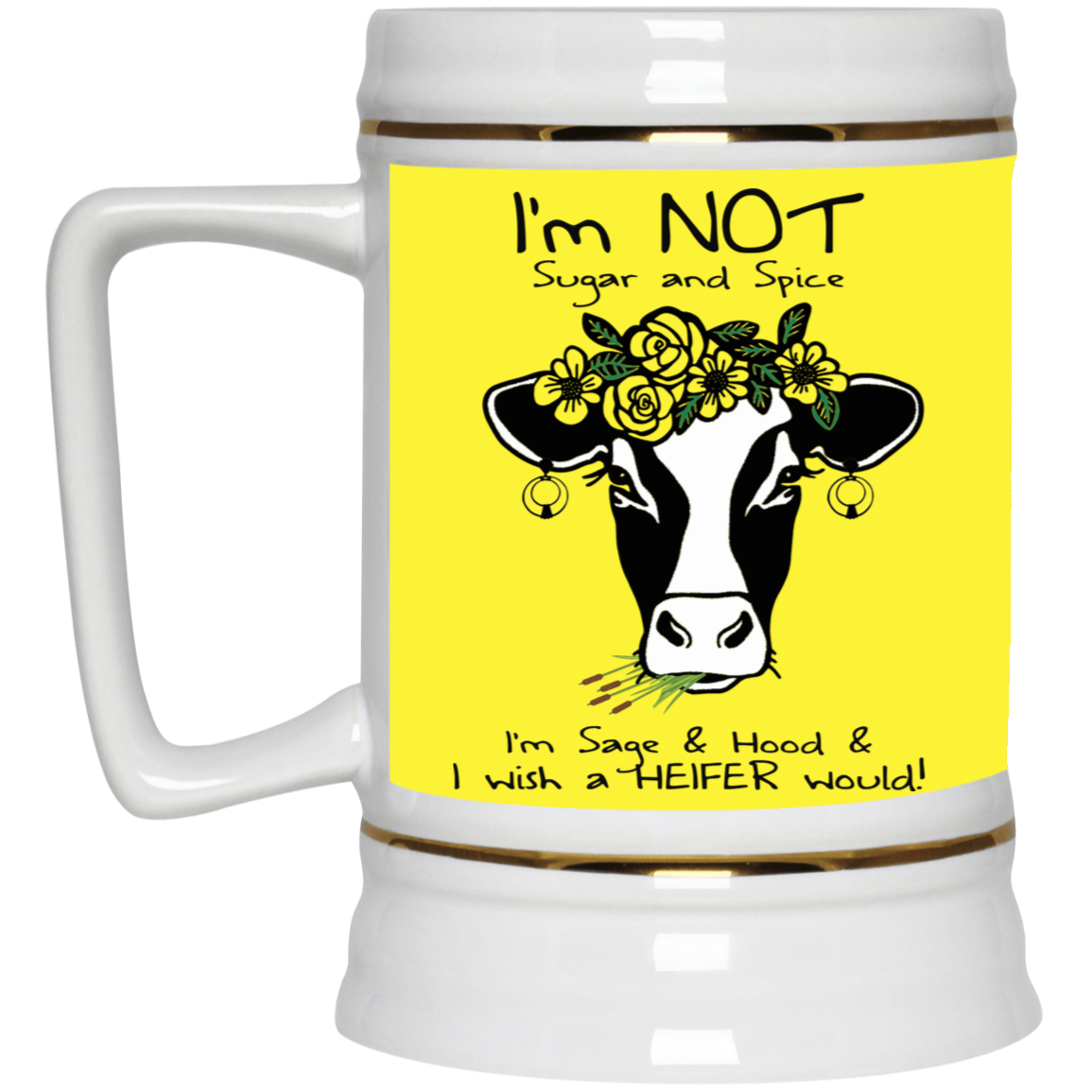 Sage and Hood-Beer Stein 22oz.