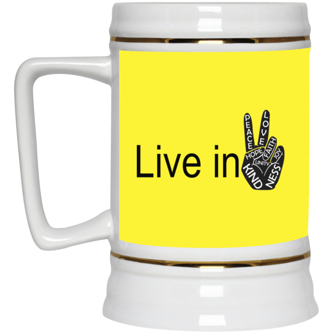 Hand Peace-Beer Stein 22oz.