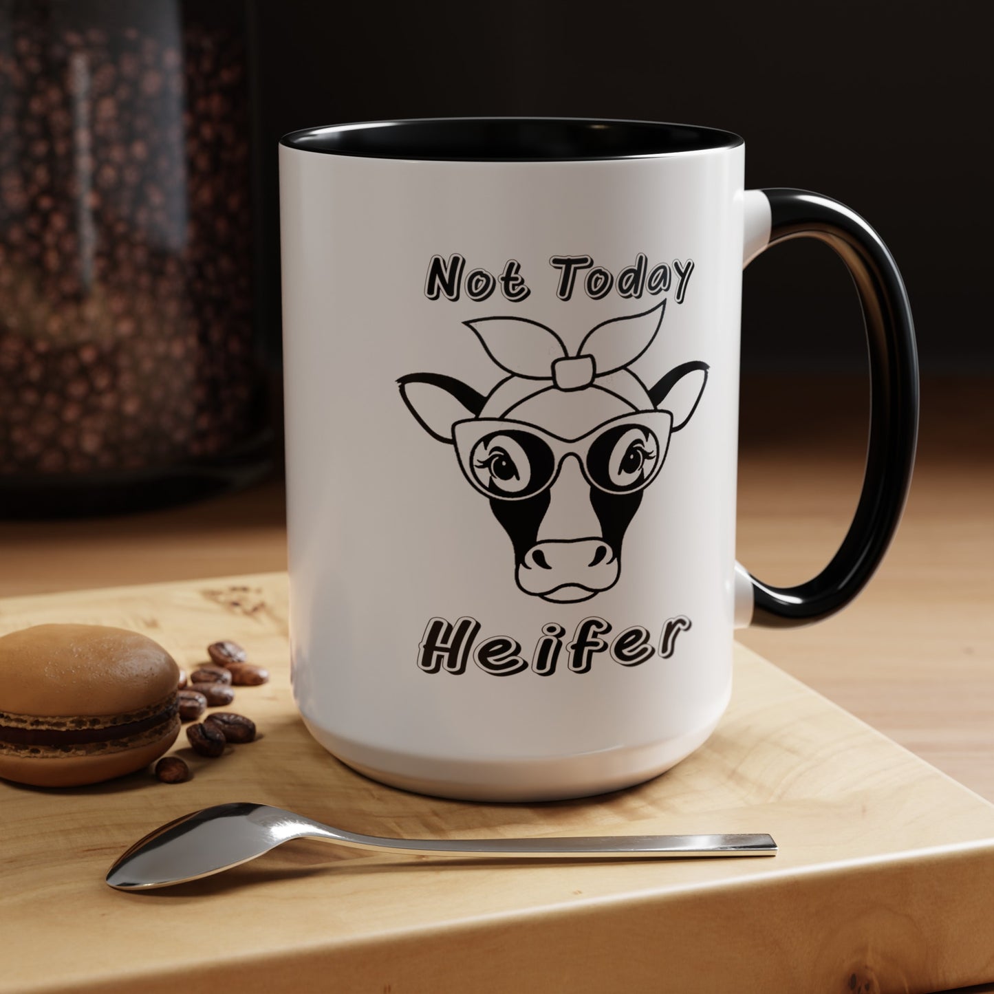 Not Today Heifer-Accent Coffee Mug (11, 15oz)