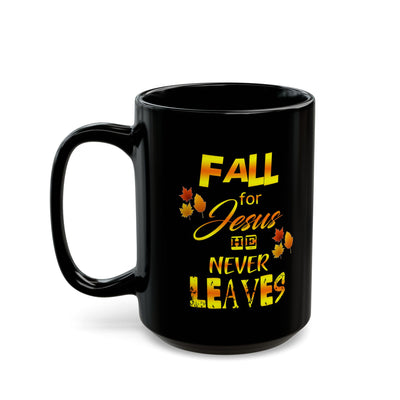 Fall For Jesus-Black Mug (11oz, 15oz)