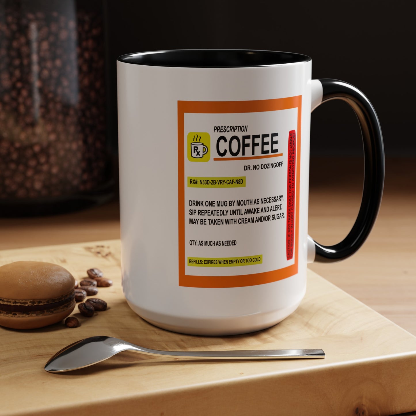Coffee Prescription-Accent Coffee Mug (11, 15oz)