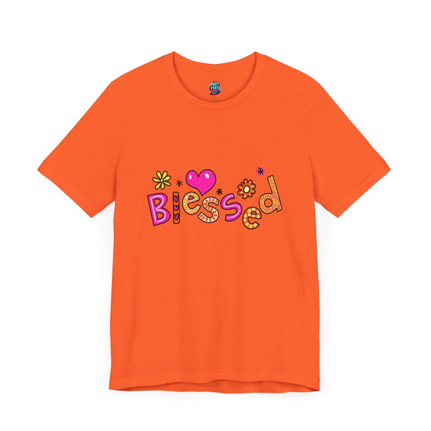 Blessed Flowers-Jersey Knit T-Shirt