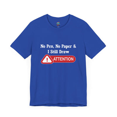 Attention-Jersey Knit T-Shirt