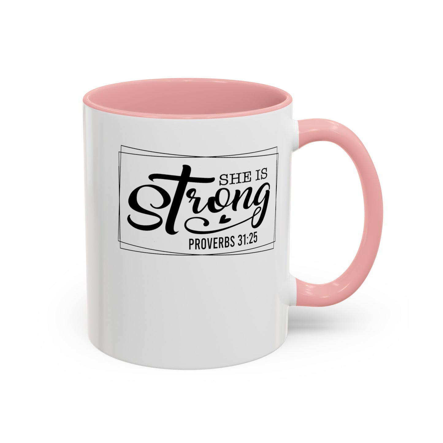 She is Strong-Accent Coffee Mug (11, 15oz)