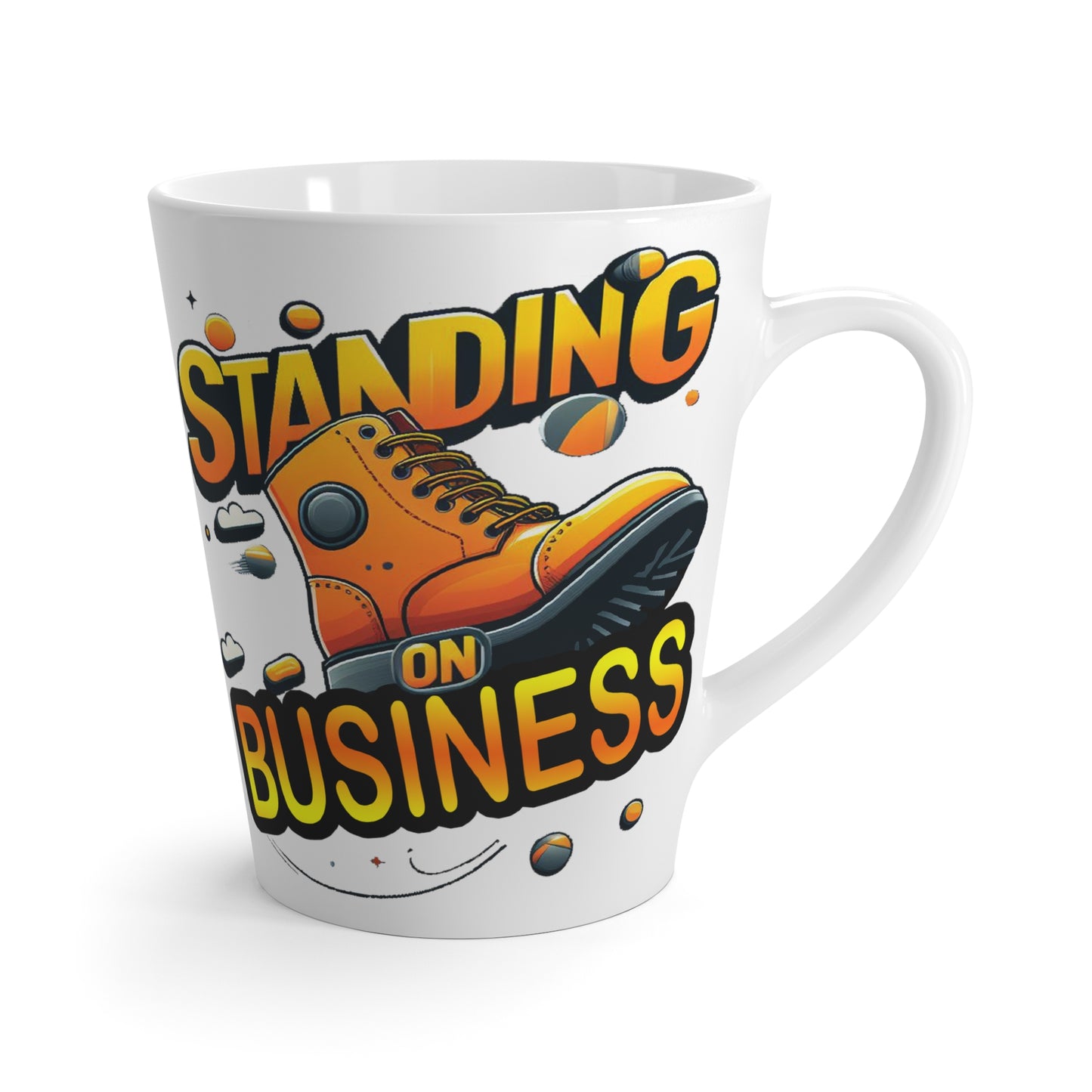 Standing on Business-Tim Boot-Latte Mug, 12oz