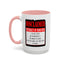 Interact at Own Risk-Accent Coffee Mug (11, 15oz)