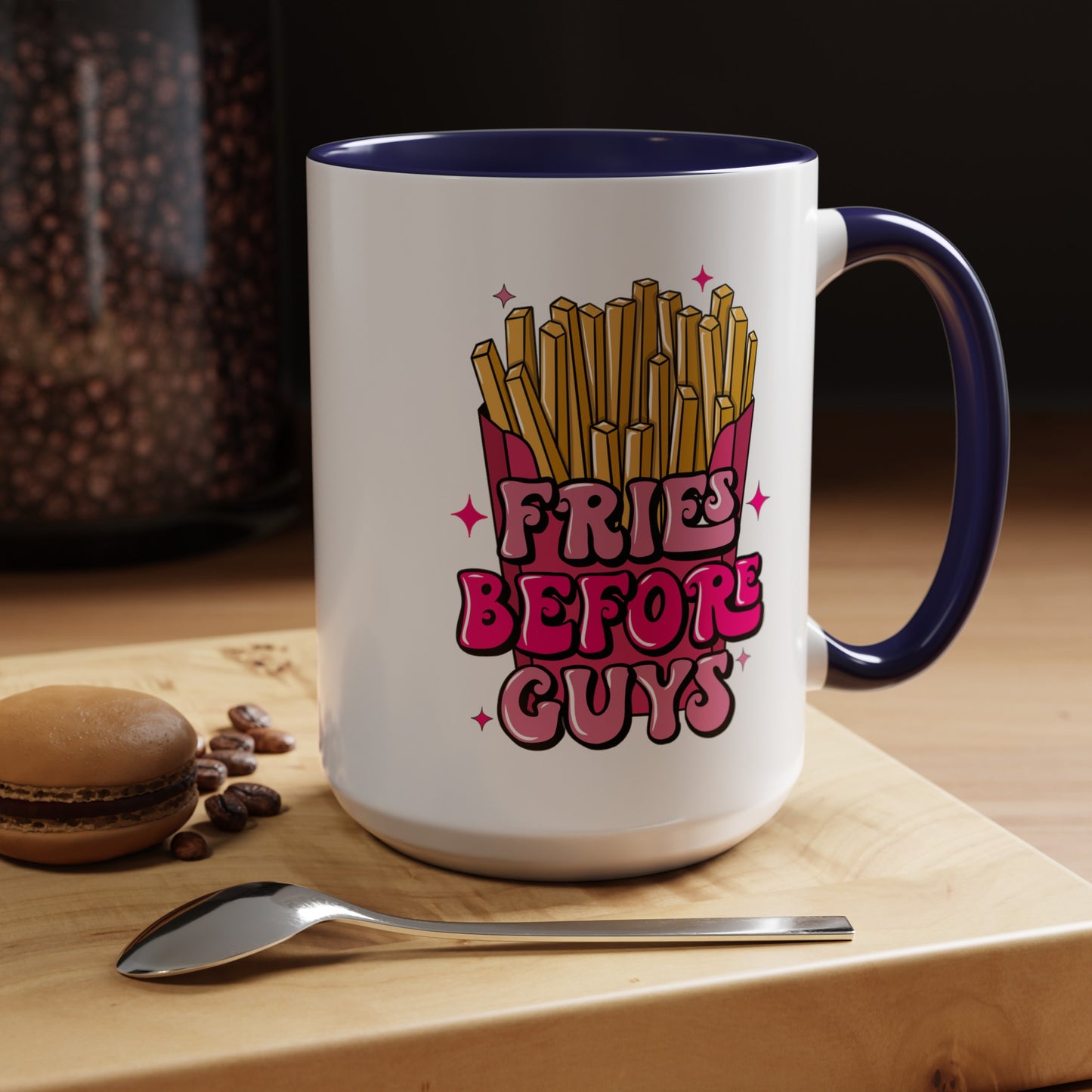Fries Before Guys-Accent Coffee Mug (11, 15oz)