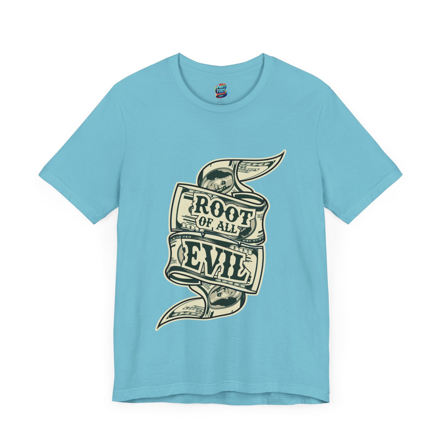 Root of Evil-Money-Jersey Knit T-Shirt