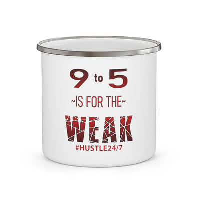 9 to 5-Enamel Camping Mug, 12oz