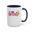 Blessed Flowers-Accent Coffee Mug (11, 15oz)