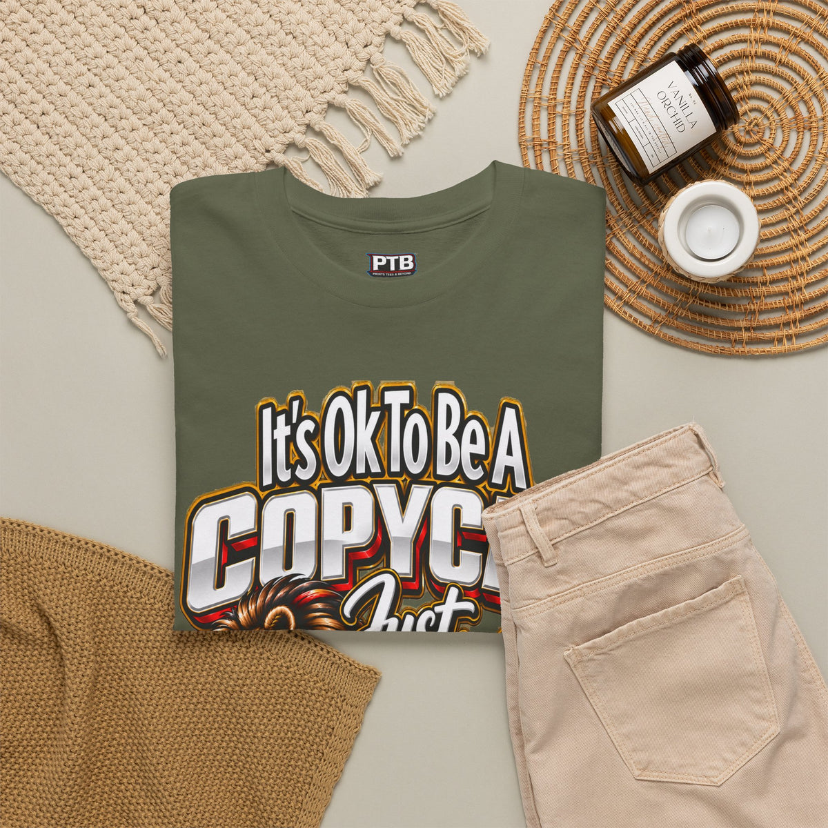 Copycat Cat Graphic T-Shirt – “It’s OK to Be a Copycat, Just Copy the Right”
