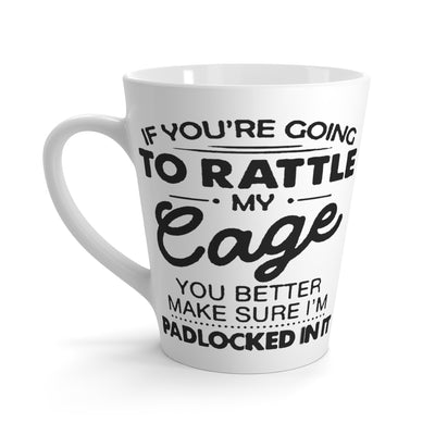 Rattle My Cage-Latte Mug, 12oz