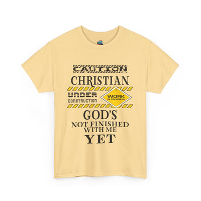 Christian Under Construction-Heavy Cotton Classic Tee