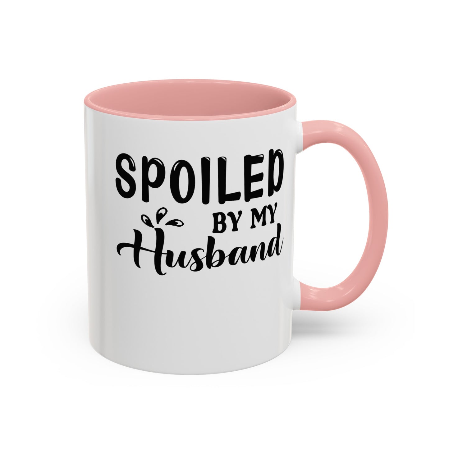 Spoiled By My Husband-Accent Coffee Mug (11, 15oz)
