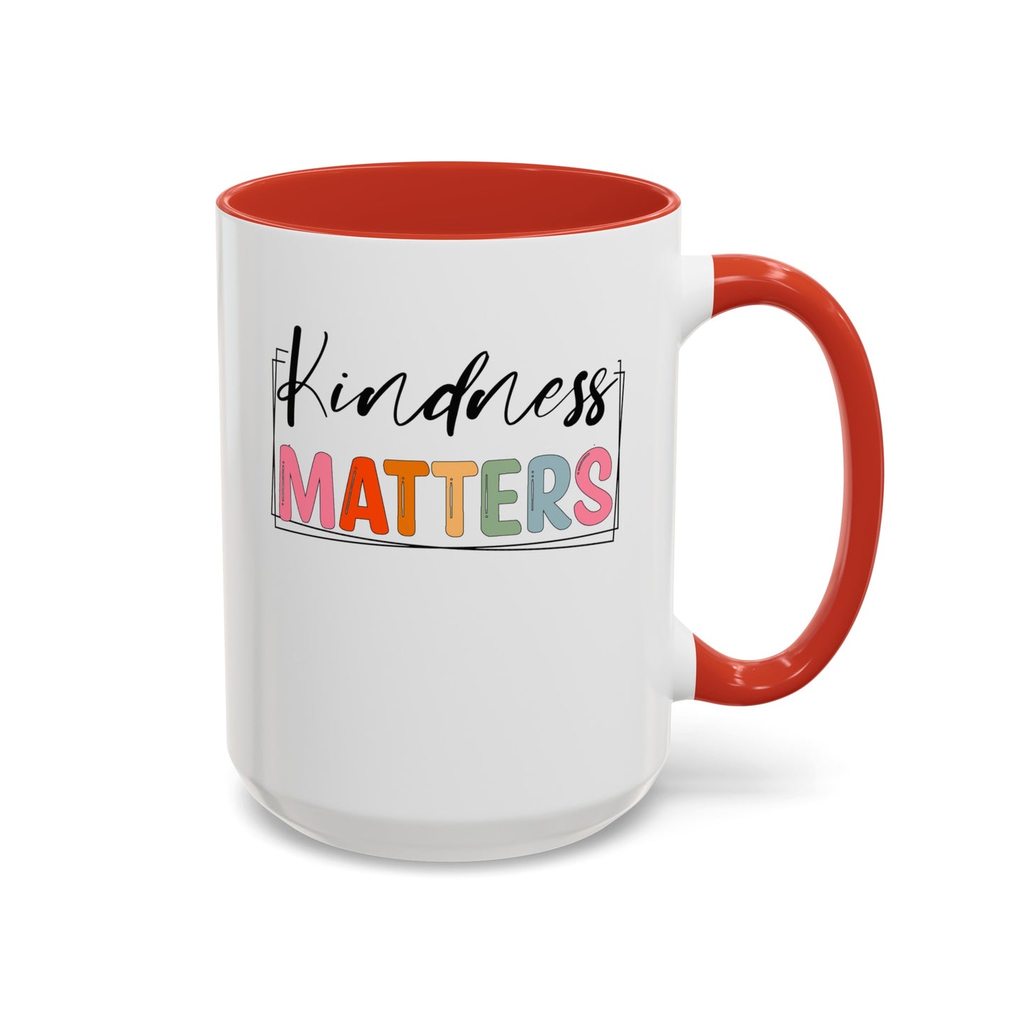 Kindness Matters-Accent Coffee Mug (11, 15oz)