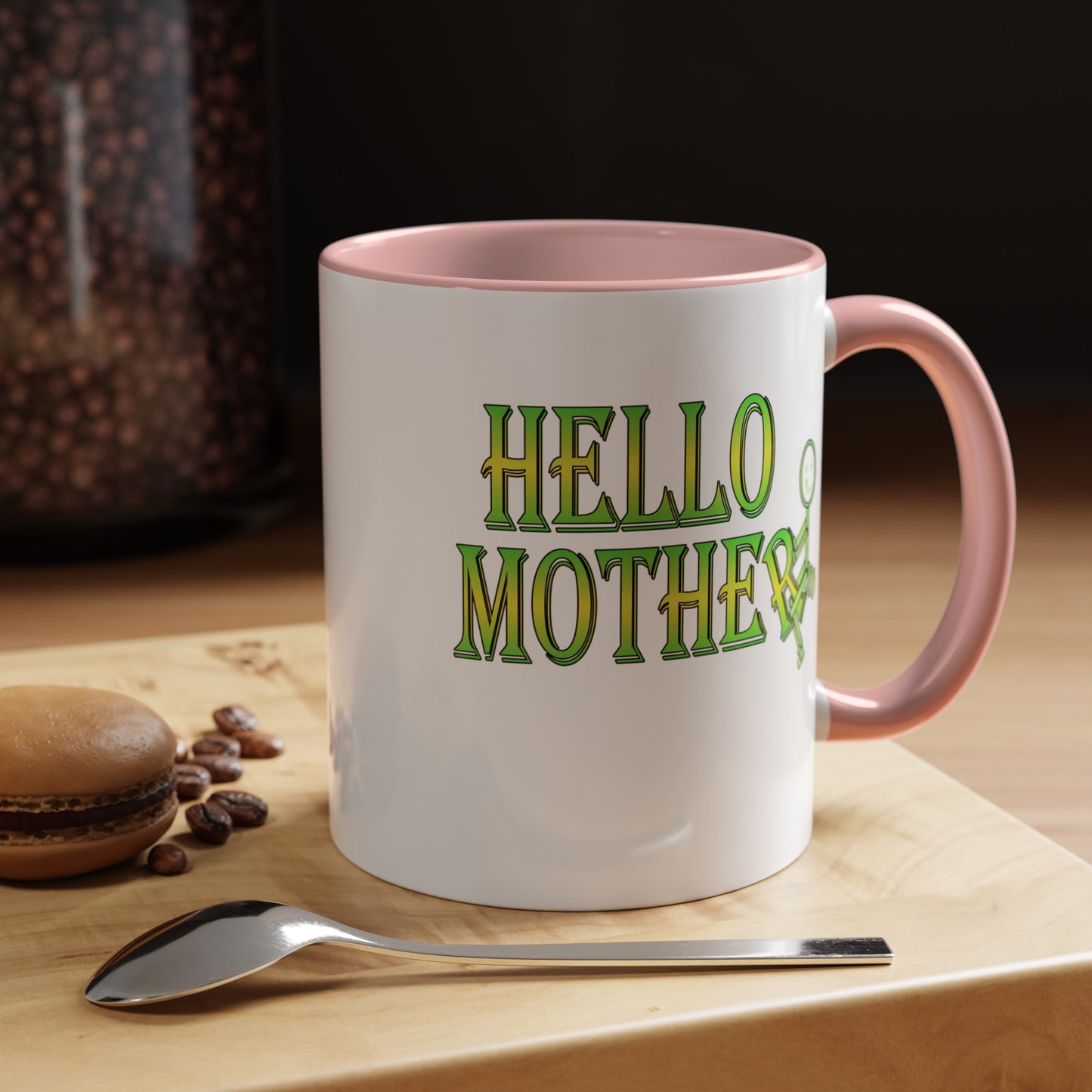 Hello Mother-Accent Coffee Mug (11, 15oz)