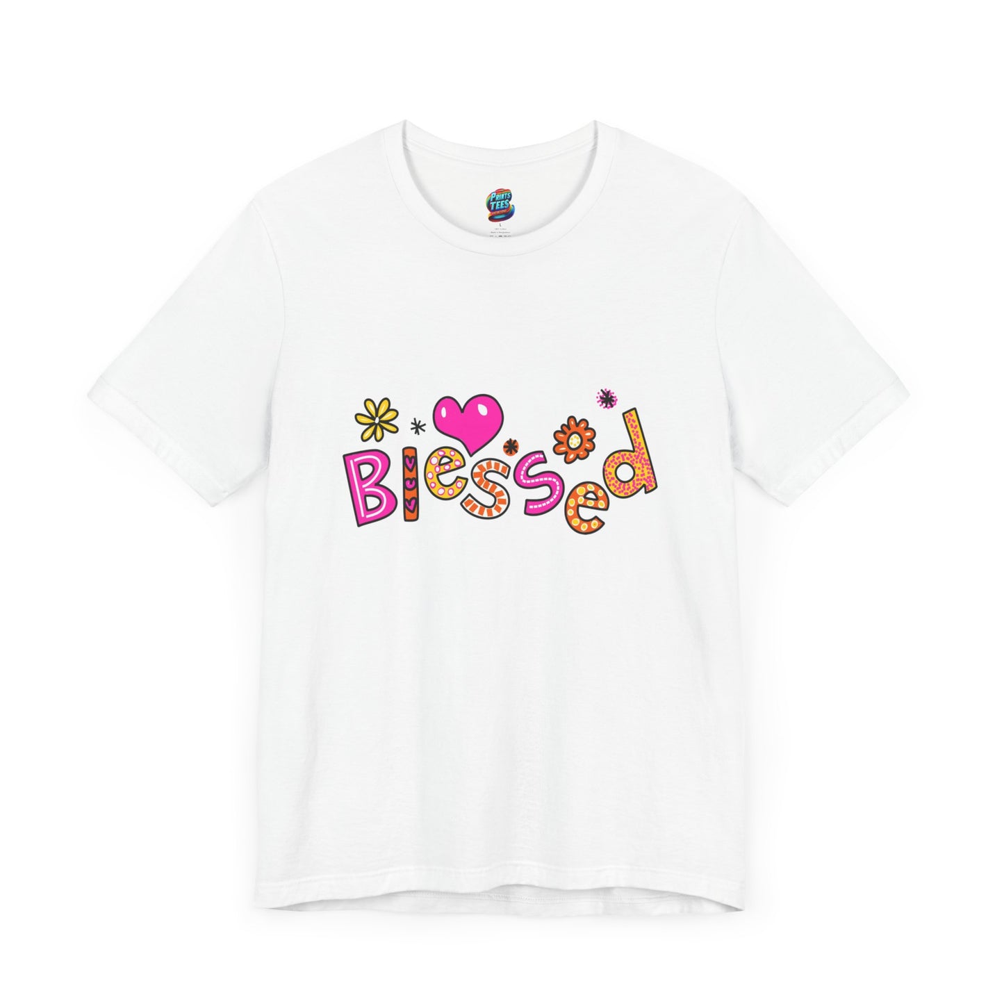 Blessed Flowers-Jersey Knit T-Shirt