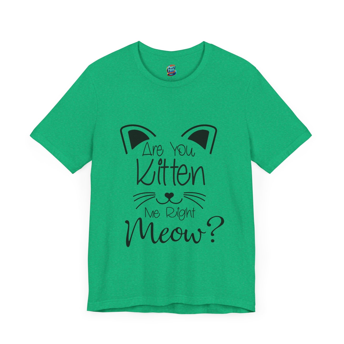 Are You Kitten Me Black-Jersey Knit T-Shirt