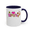 Blessed Flowers-Accent Coffee Mug (11, 15oz)