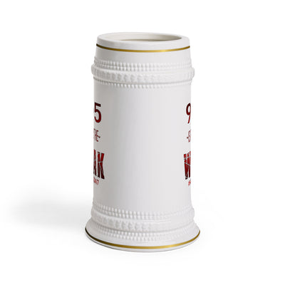 9 to 5-Traditional Gold Trim Stein Mug , 22oz