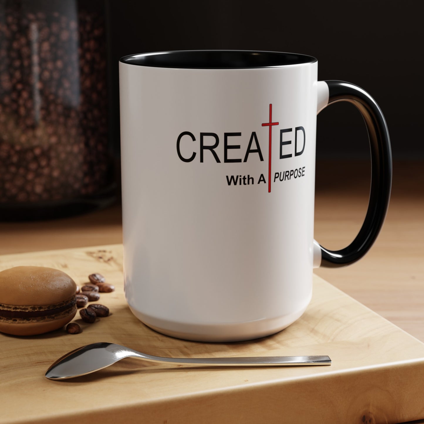 Created With Purpose-Accent Coffee Mug (11, 15oz)