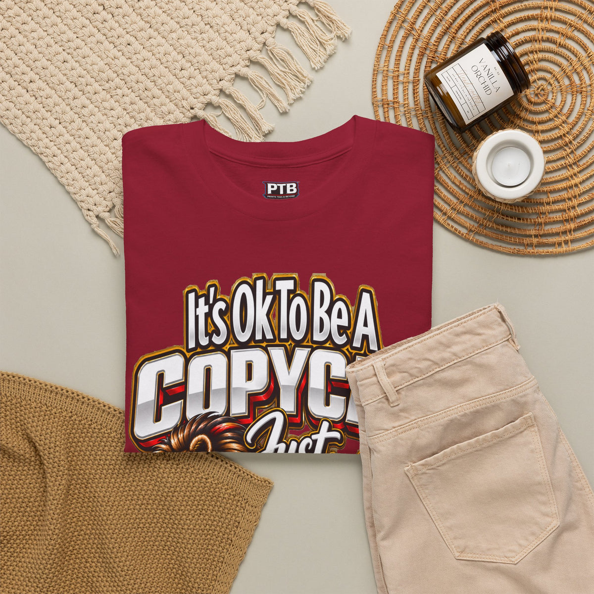 Copycat Cat Graphic T-Shirt – “It’s OK to Be a Copycat, Just Copy the Right”
