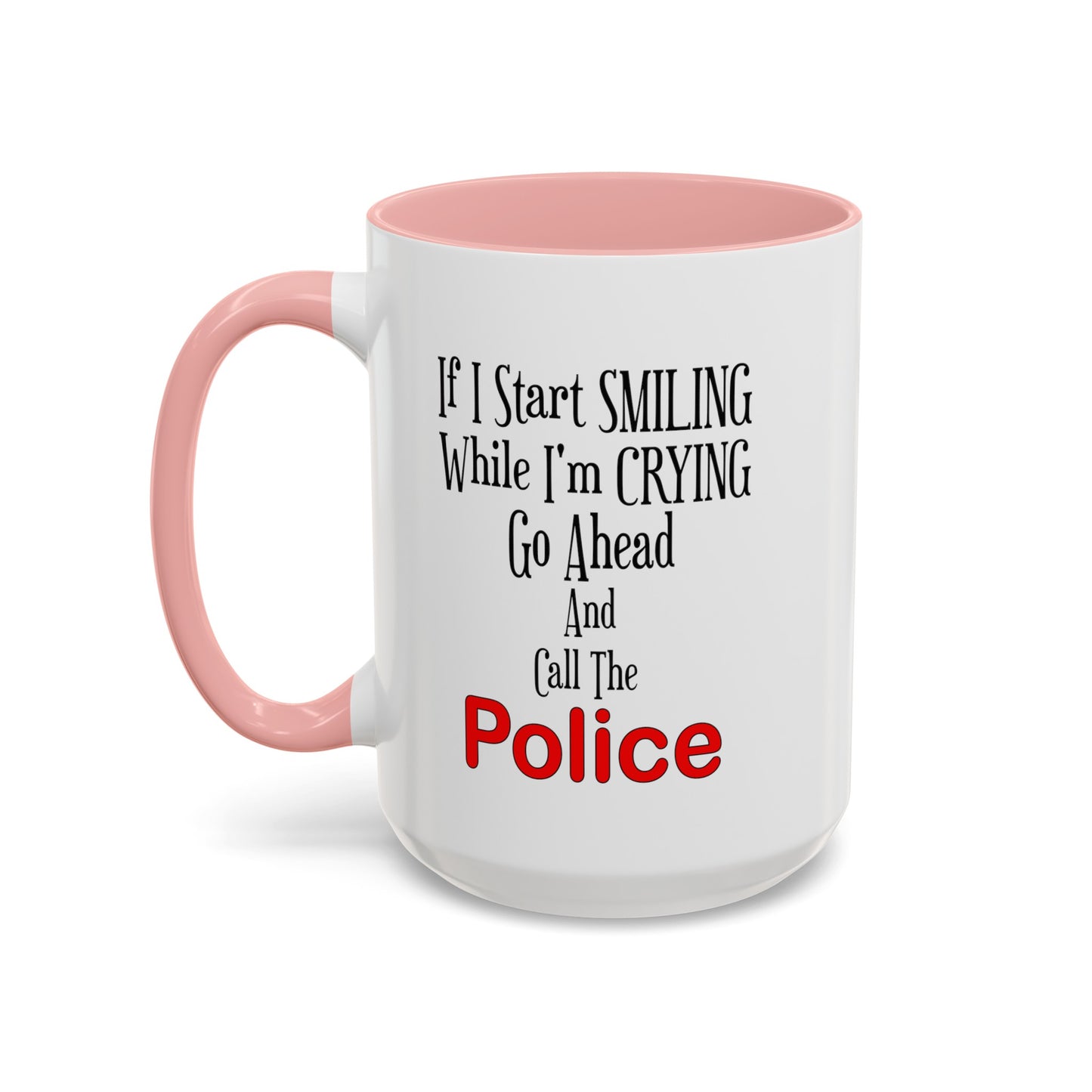 Smiling-Crying-Accent Coffee Mug (11, 15oz)