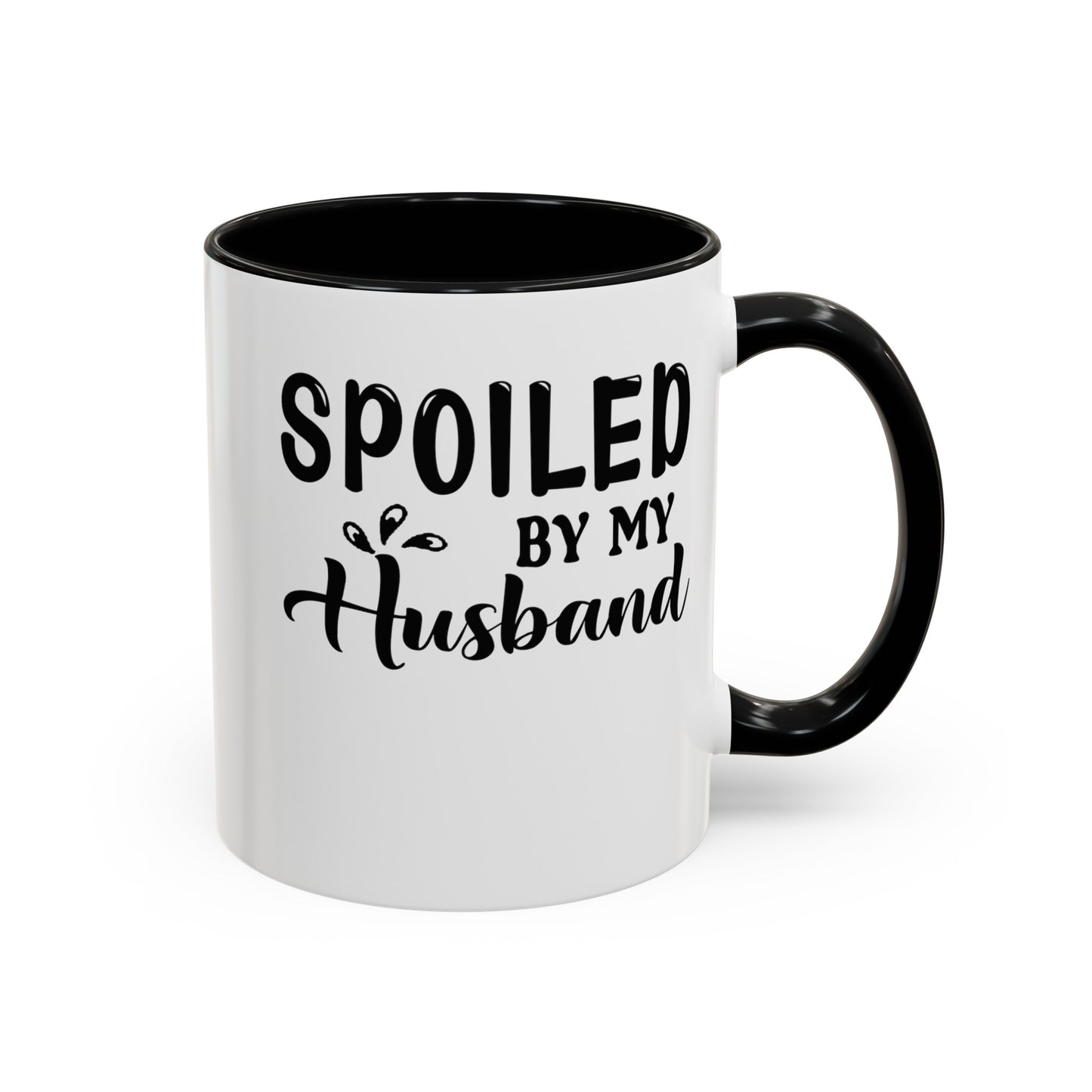 Spoiled By My Husband-Accent Coffee Mug (11, 15oz)
